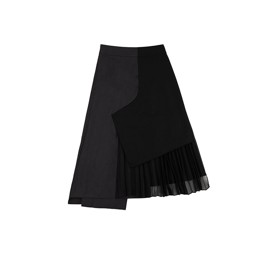 Herringbone combo pleated skirt – MK2UK