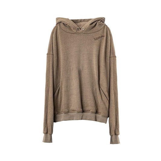 Oblique line hood dark beige