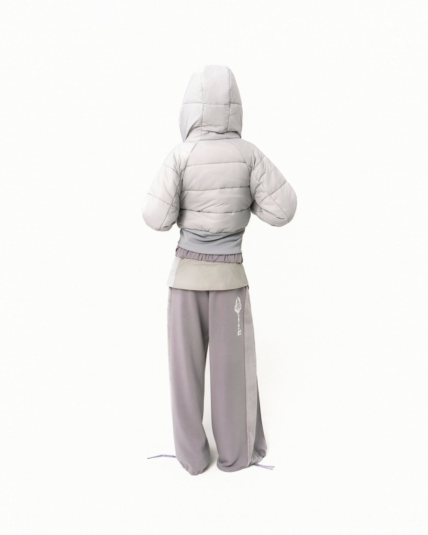 Belt Wide Sweat Pants Grey