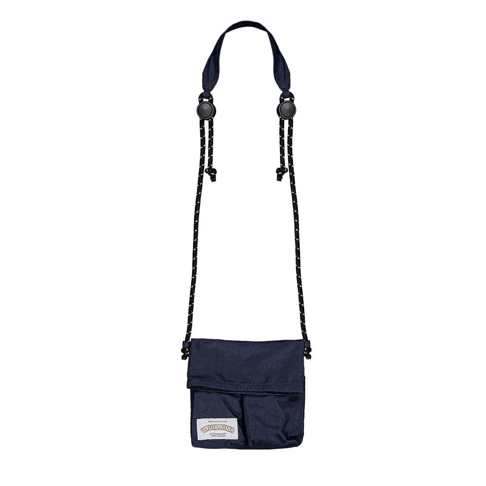 Nylon sacoche bag navy