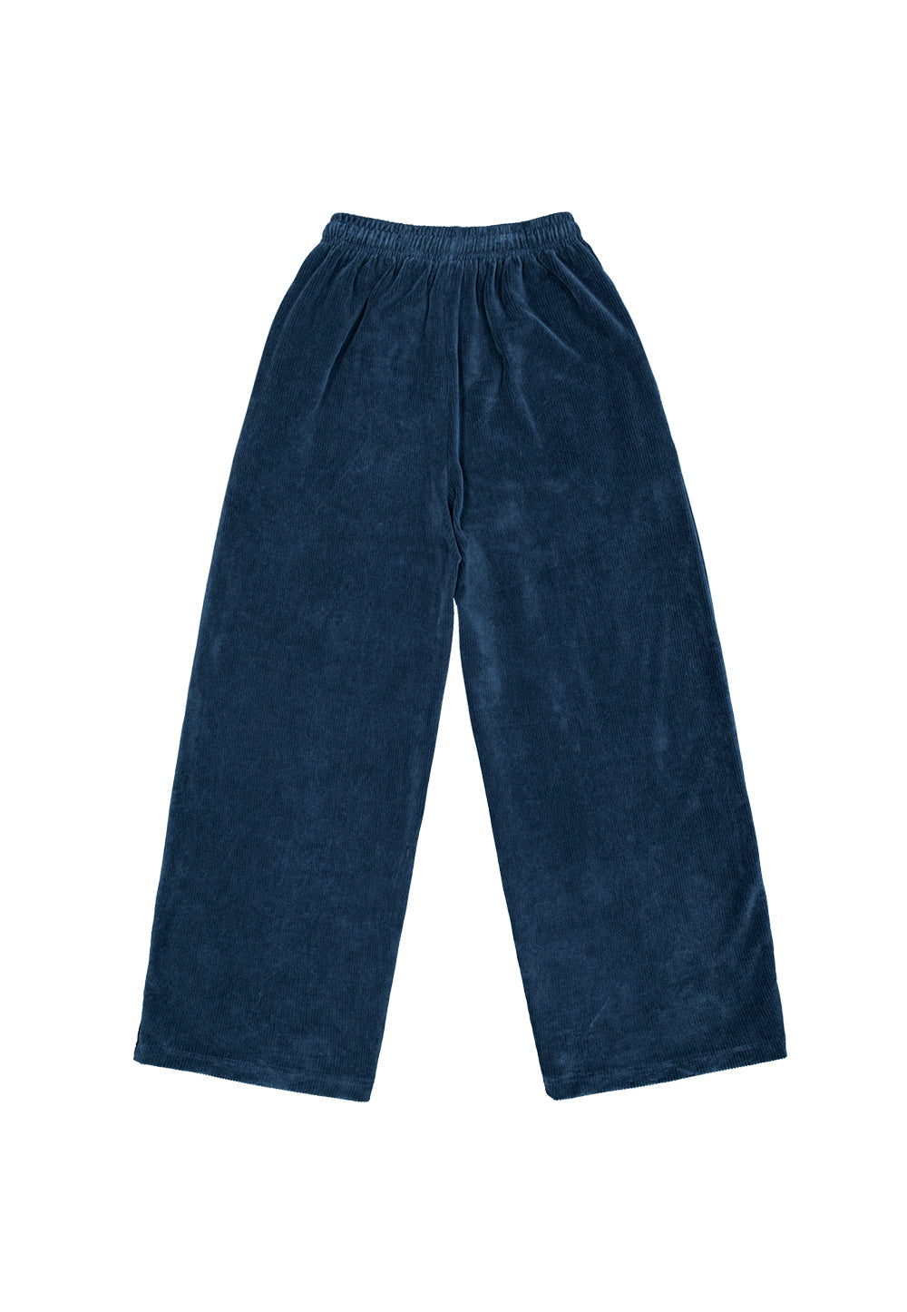 Velour corduroy pants blue