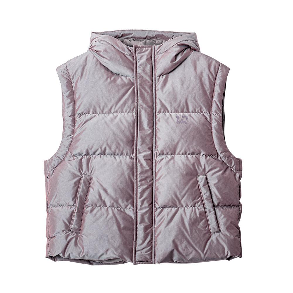 Cloud short padding vest light purple