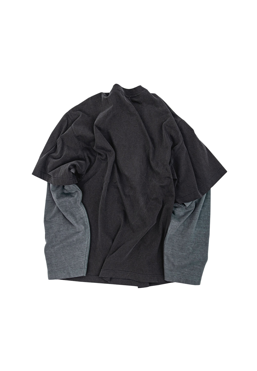 Lotta soul graphic layered T-shirts charcoal