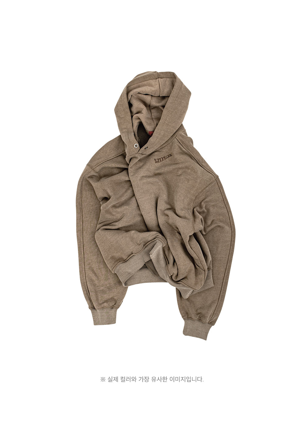 Oblique line hood dark beige