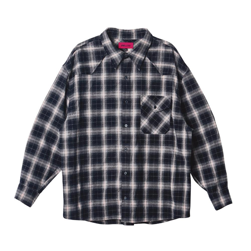 Bergamot loose fit check shirts navy