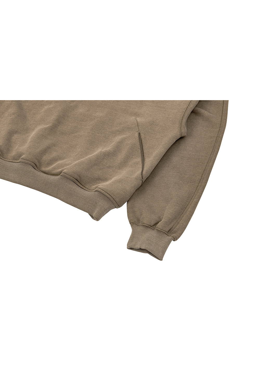 Oblique line hood dark beige