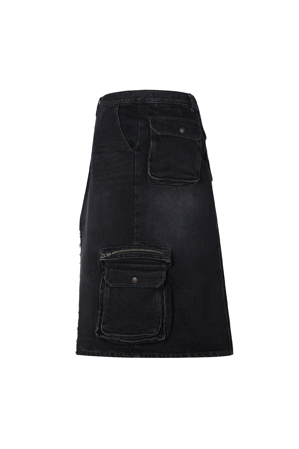 Atypical Cargo Midi Skirt Charcoal