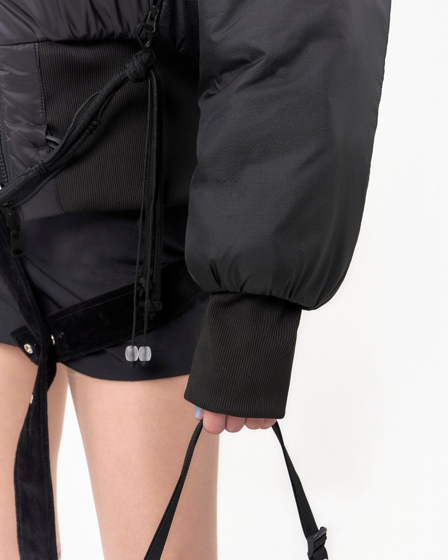 Reversible Short Padded Jacket Black