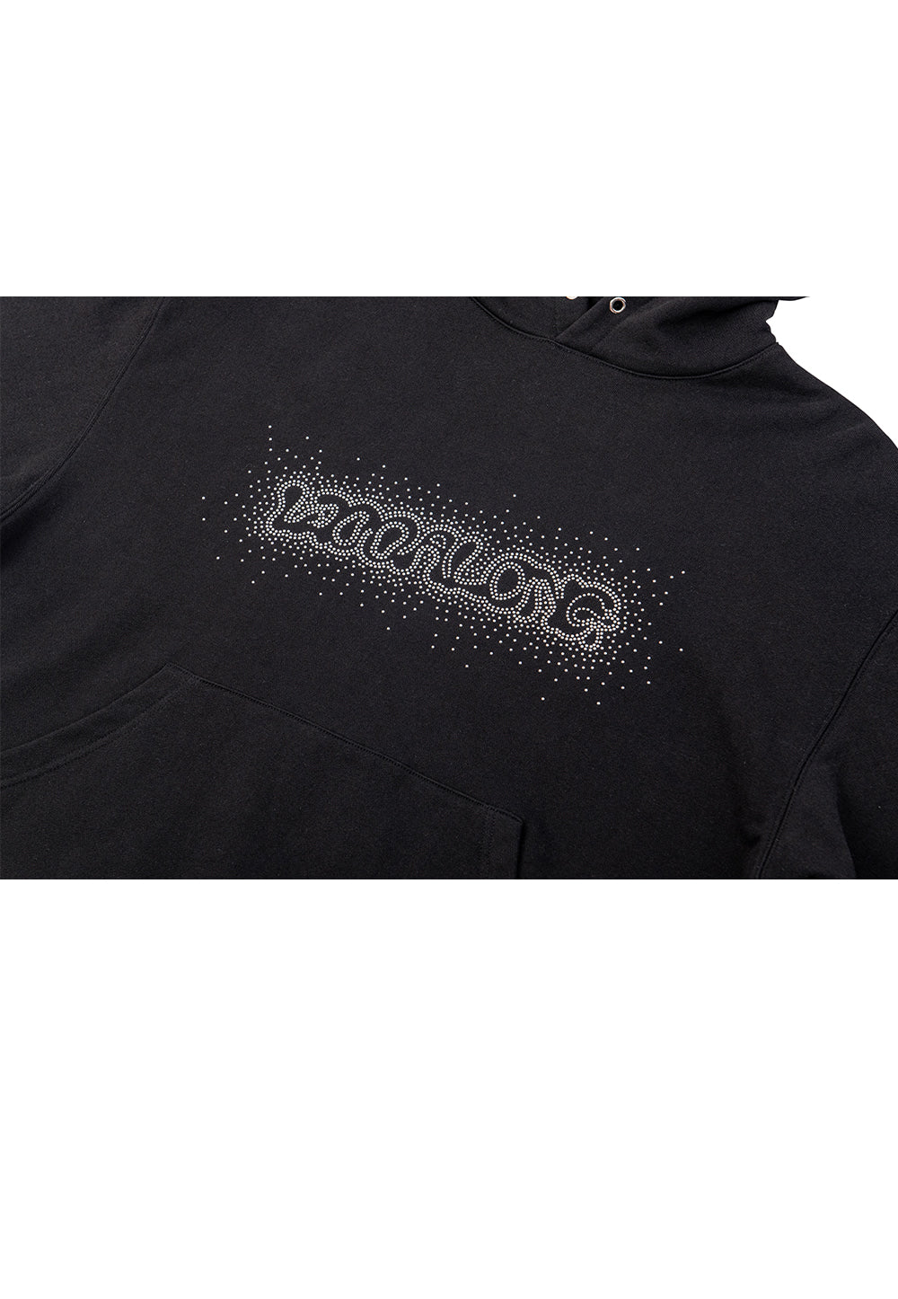 Rhinestone mellow graphic hood black