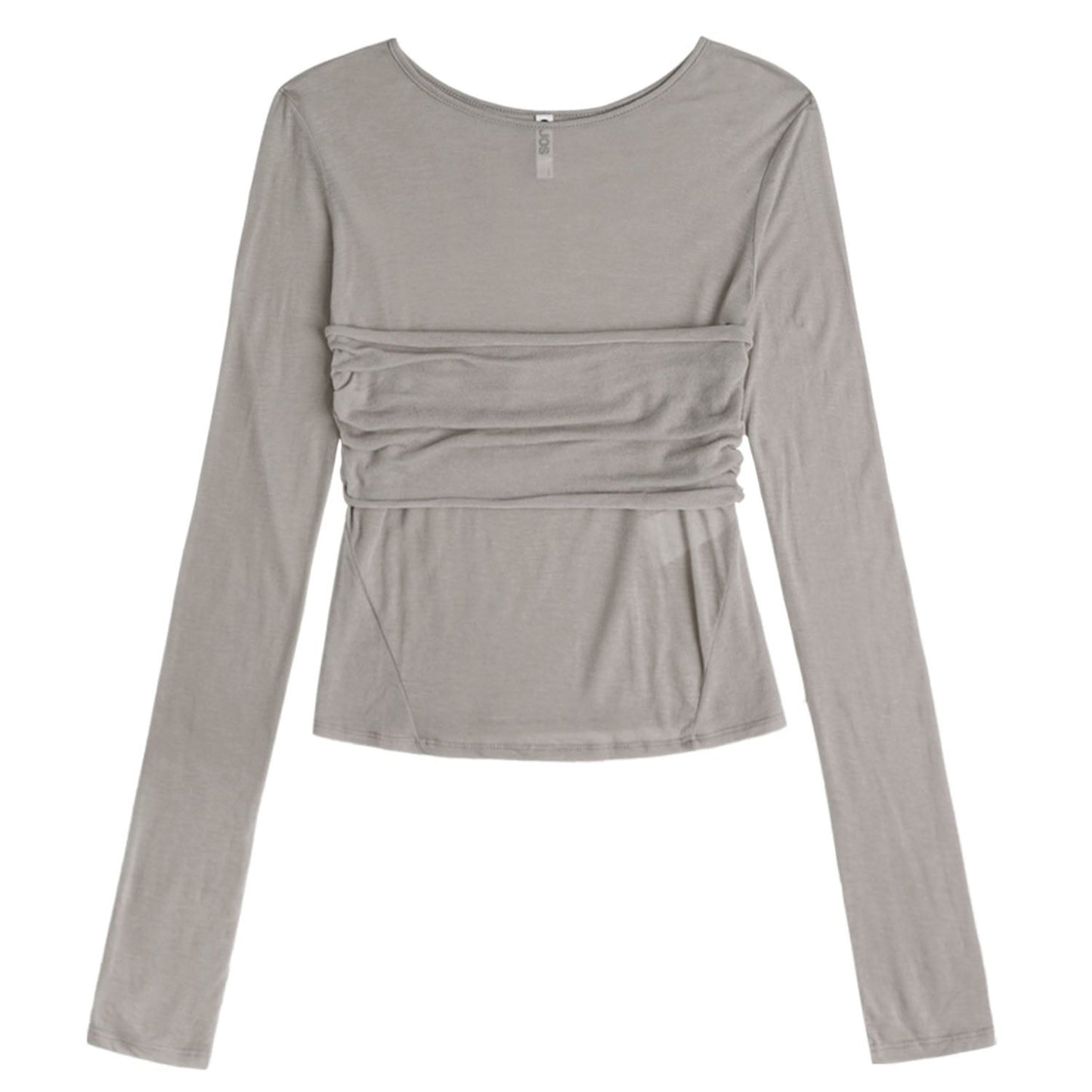 Tube Top Layered T-shirt grey