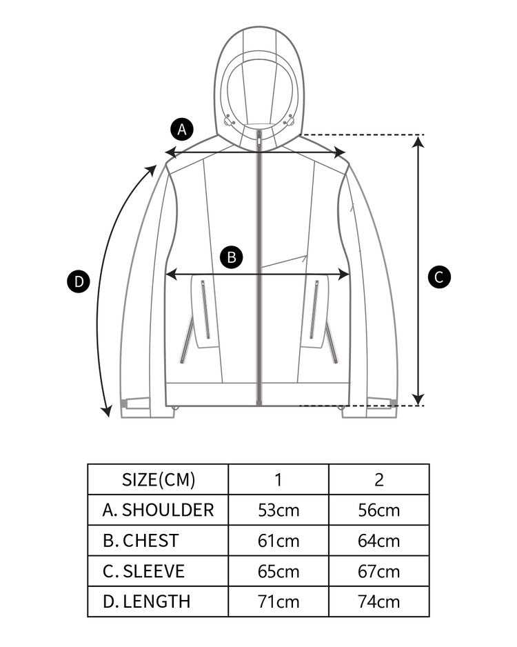 Multi zip jacket black