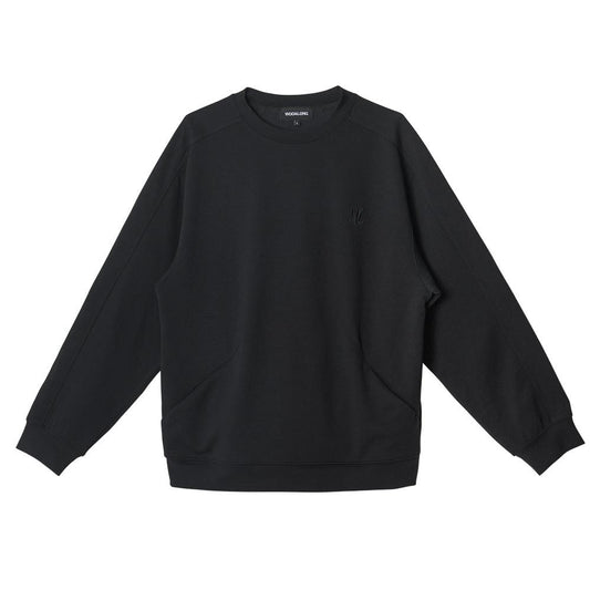 Oblique pocket sweatshirt black