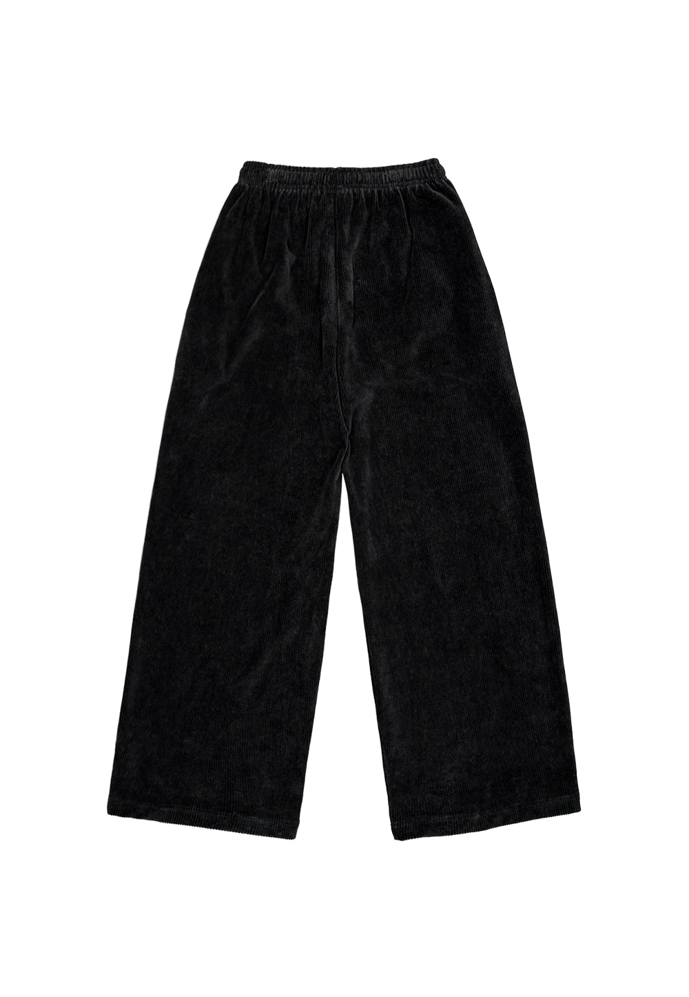 Velour corduroy pants black