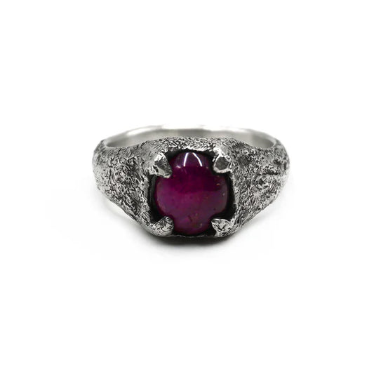 Star ruby signet ring