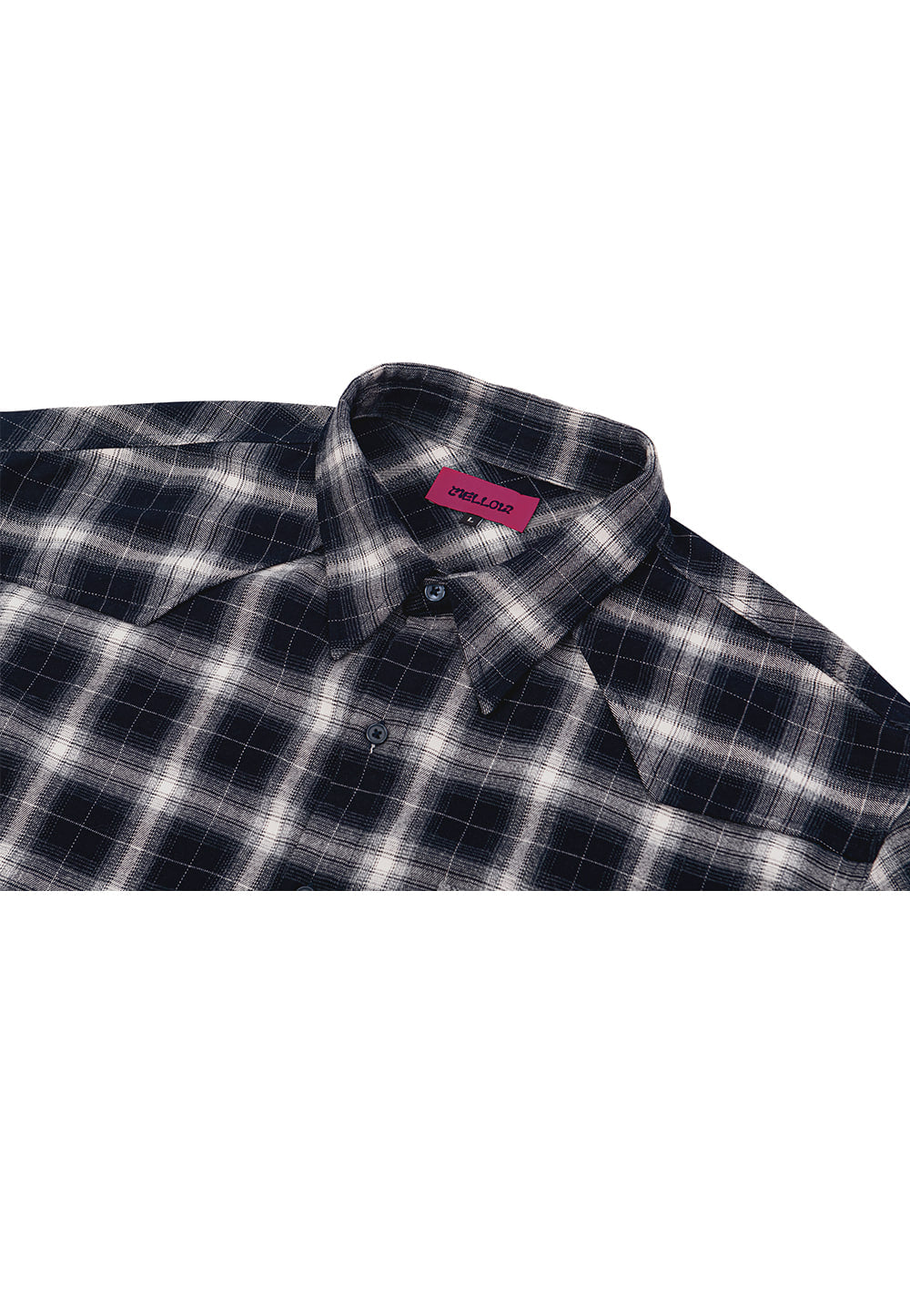 Bergamot loose fit check shirts navy