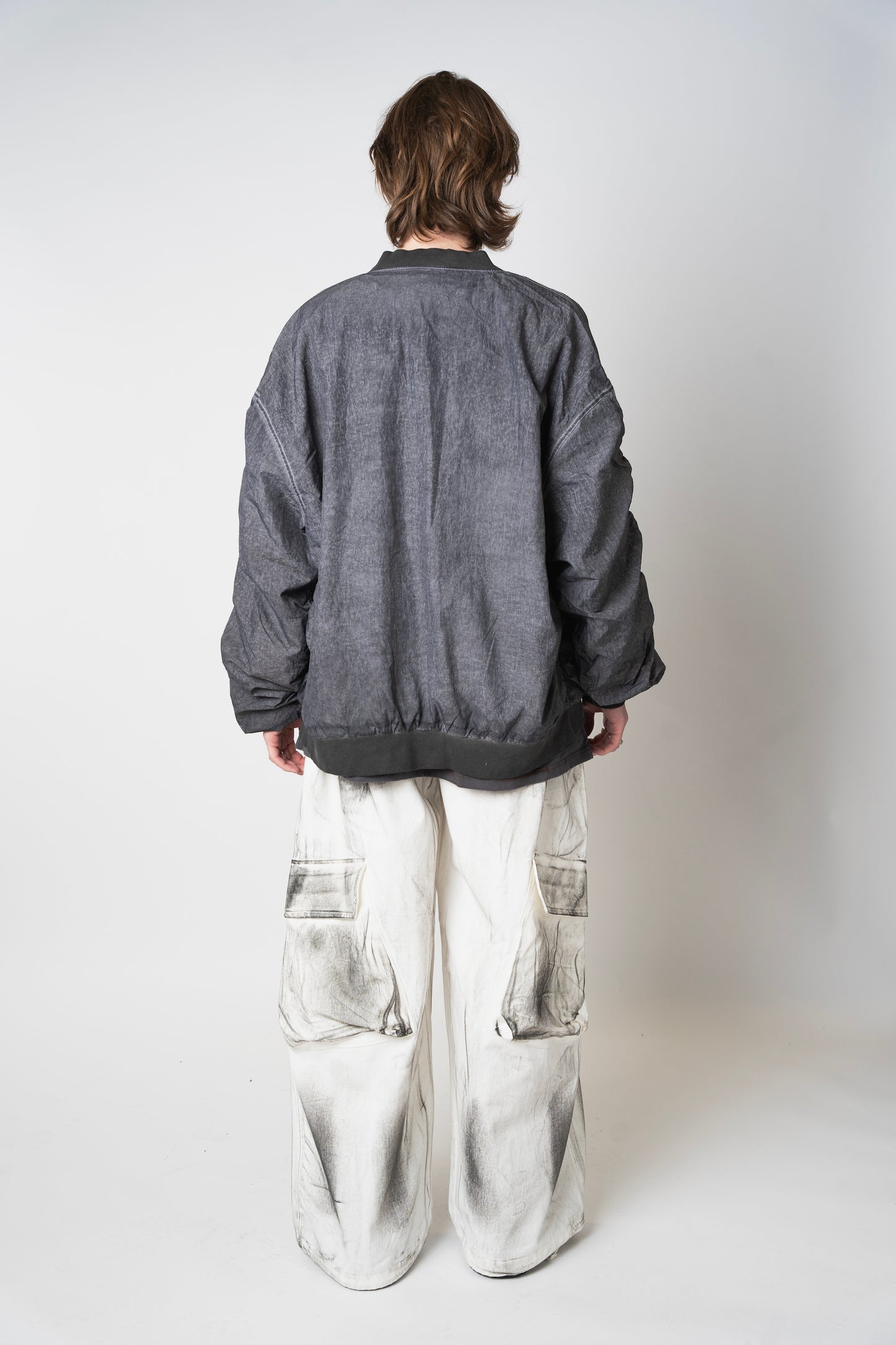 Dusty Cotton Cargo Pants White