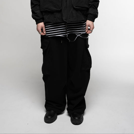 Cargo Sweat Pants Black