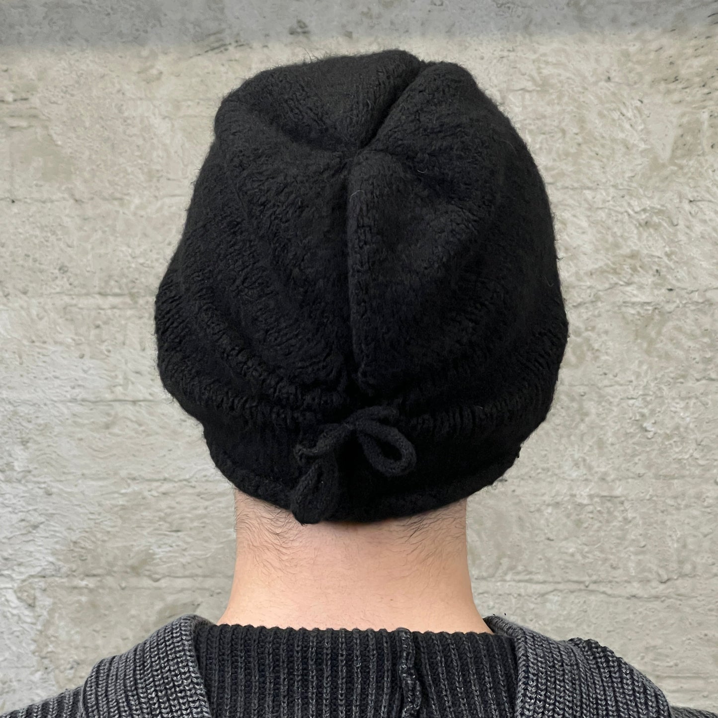 Raw hem plain beanie