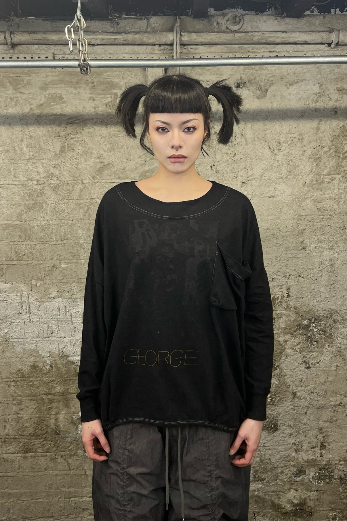 Wide neck dolman t shirt