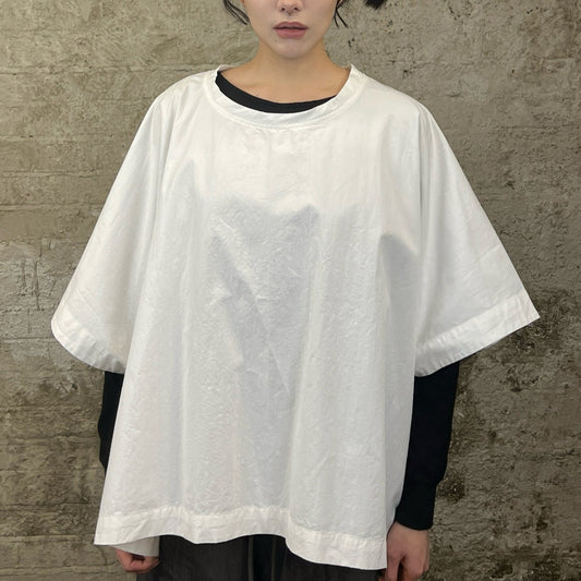 Square poncho top white