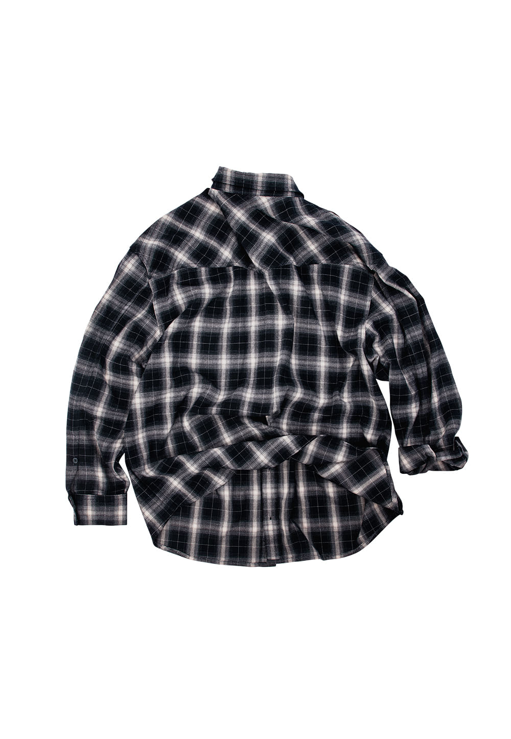 Bergamot loose fit check shirts navy