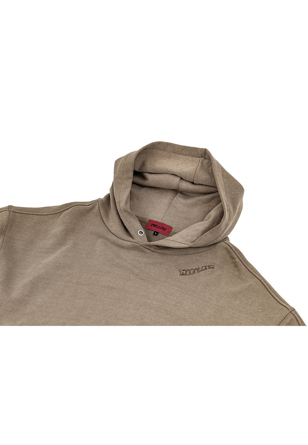 Oblique line hood dark beige