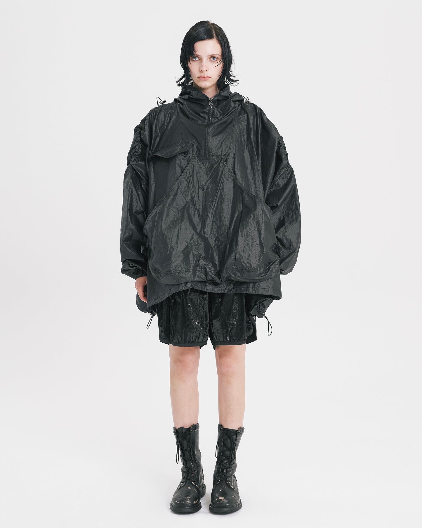 Two hoods anorak