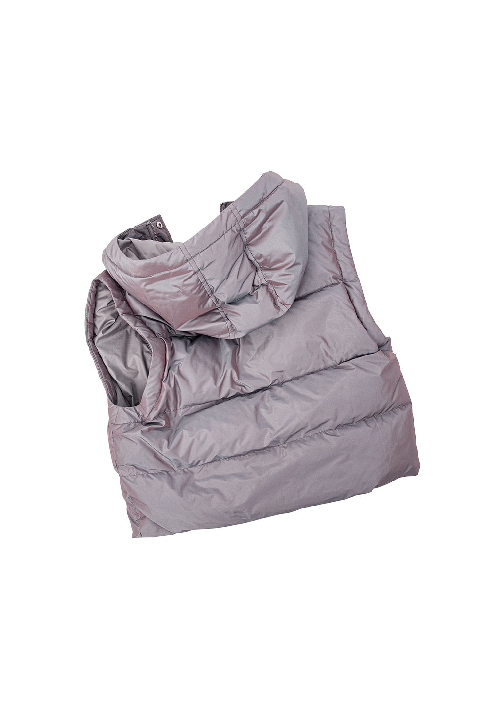 Cloud short padding vest light purple