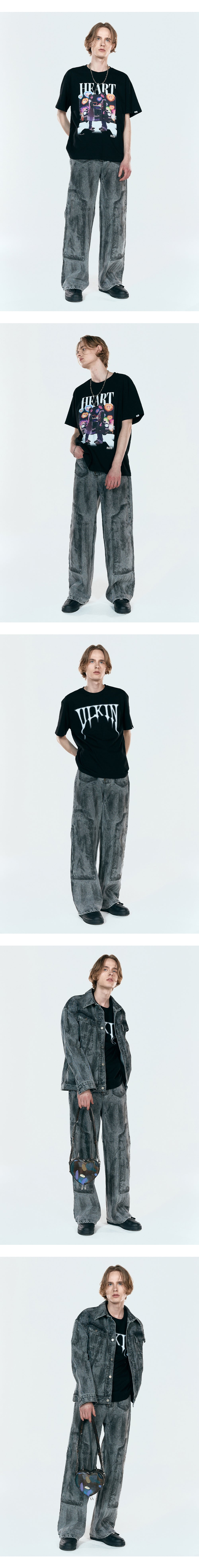 Dirty Washed Carpenter Pants Dusty Black