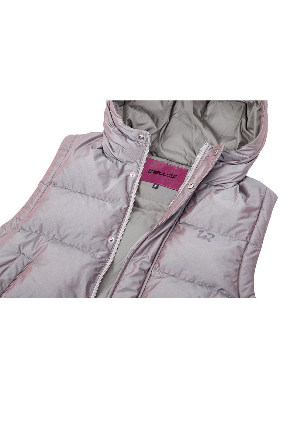 Cloud short padding vest light purple