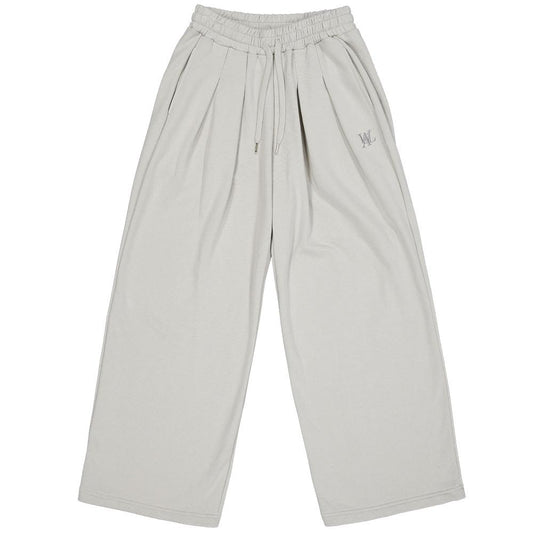 WAL signature tuck wide pants light grey