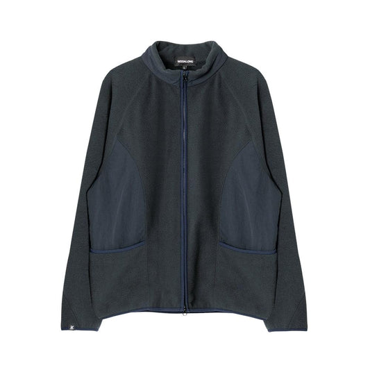 Fleece half neck zip-up charcoal