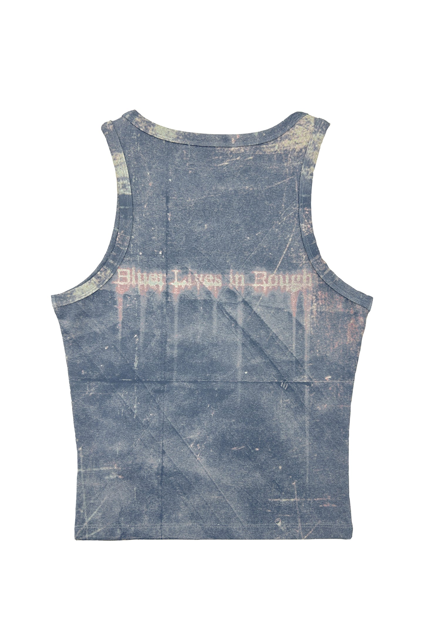 Printed blue sleeveless