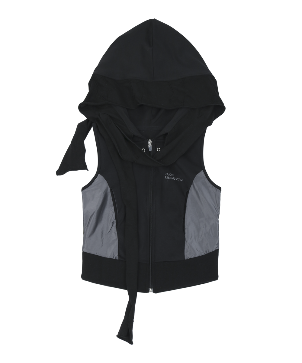 Muffler boxer hoodie zip-up